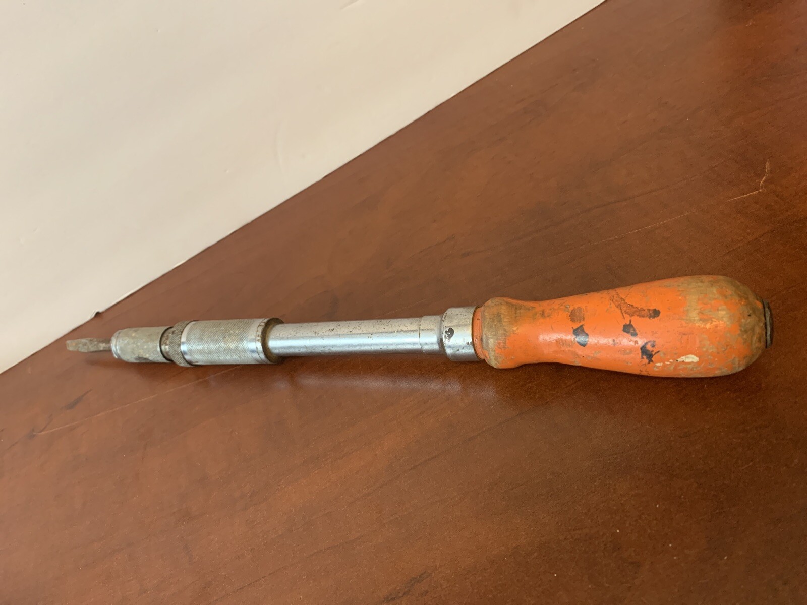 VTG MILLERS FALLS NO. 610A PUSH DRILL 1926 PATENT DATE SLOTTED SCREWDRIVER