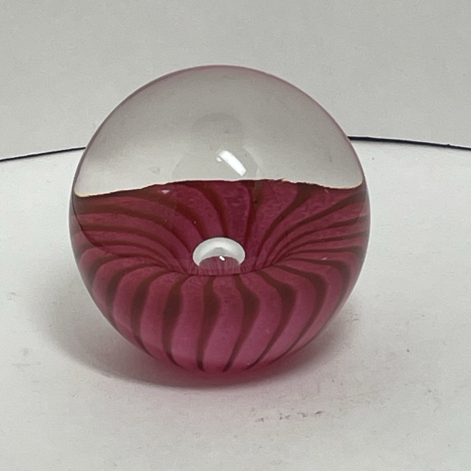 Teign Valley Art Glass Paperweight Signed TVG 3\