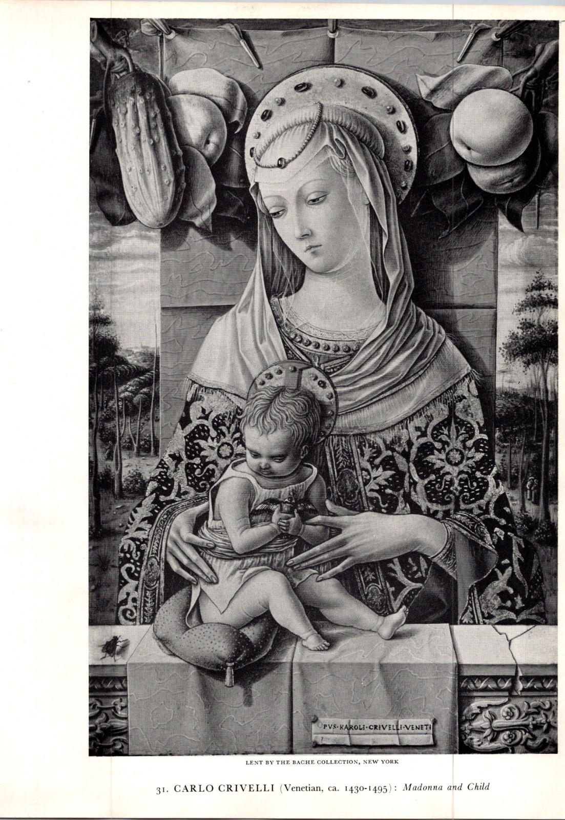Carlo Crivelli Venetian Ca 1430-1495 Madonna & Child NY 1939 Art Print 5A6 Carlo Crivelli Venetian Ca 1430-1495 Madonna & Child NY 1939 Art Print 5A6