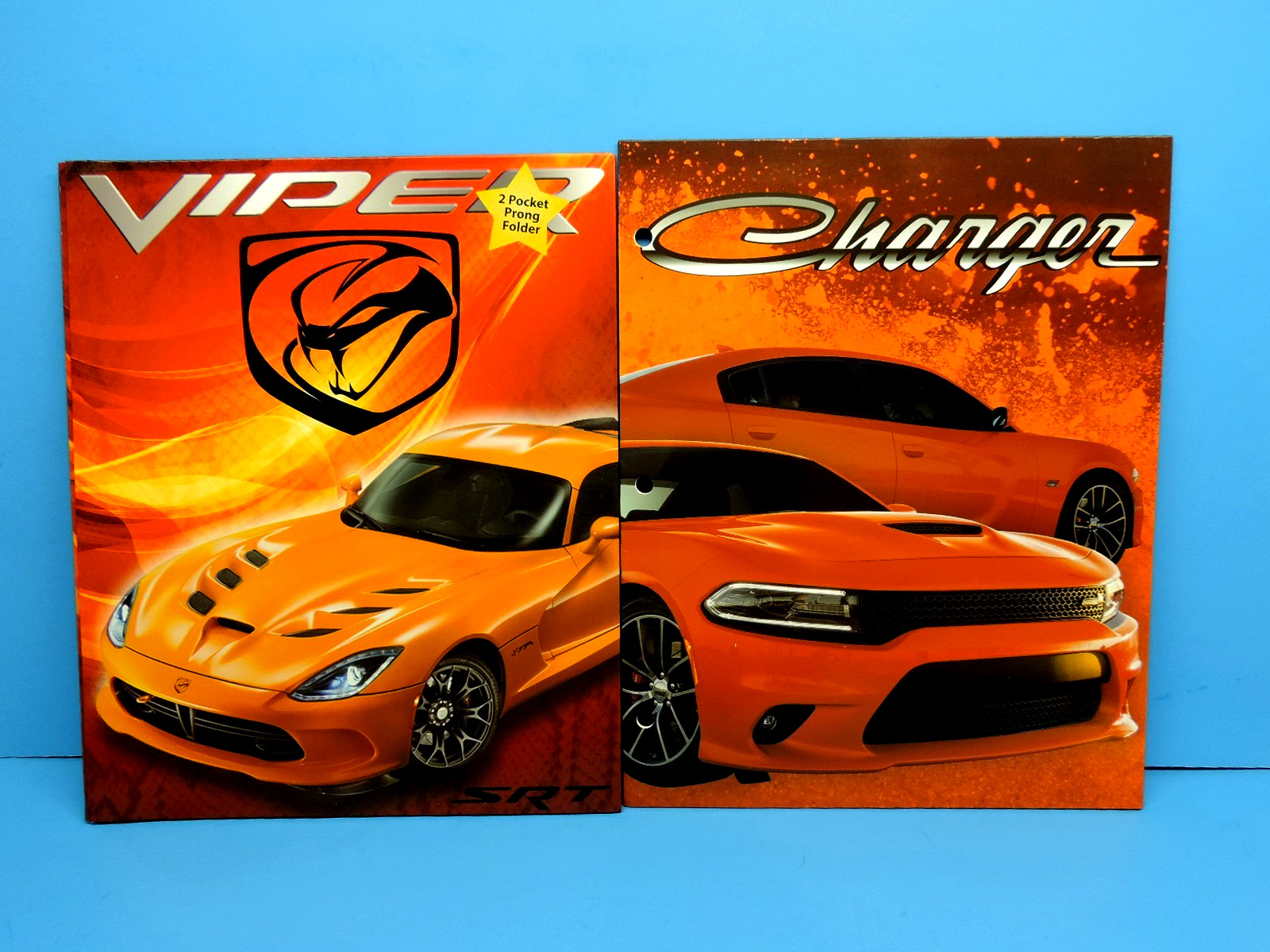 2 NEW DODGE VIPER & HEMI CHARGER PORTFOLIO FOLDERS  MOPAR DIRECT CONNECTION SRT