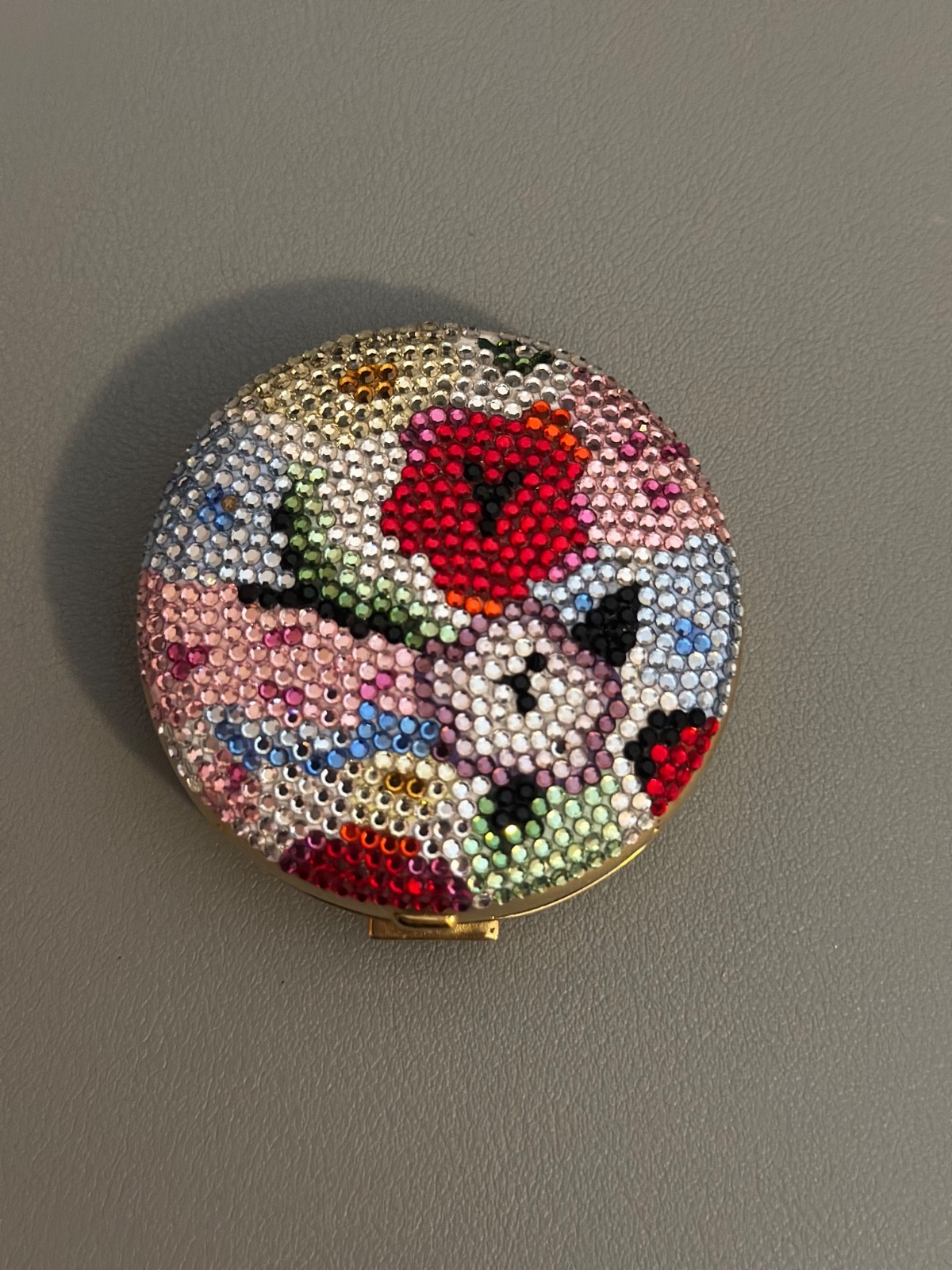 A Vintage Judith Leiber Bedazzled Compact Mirror