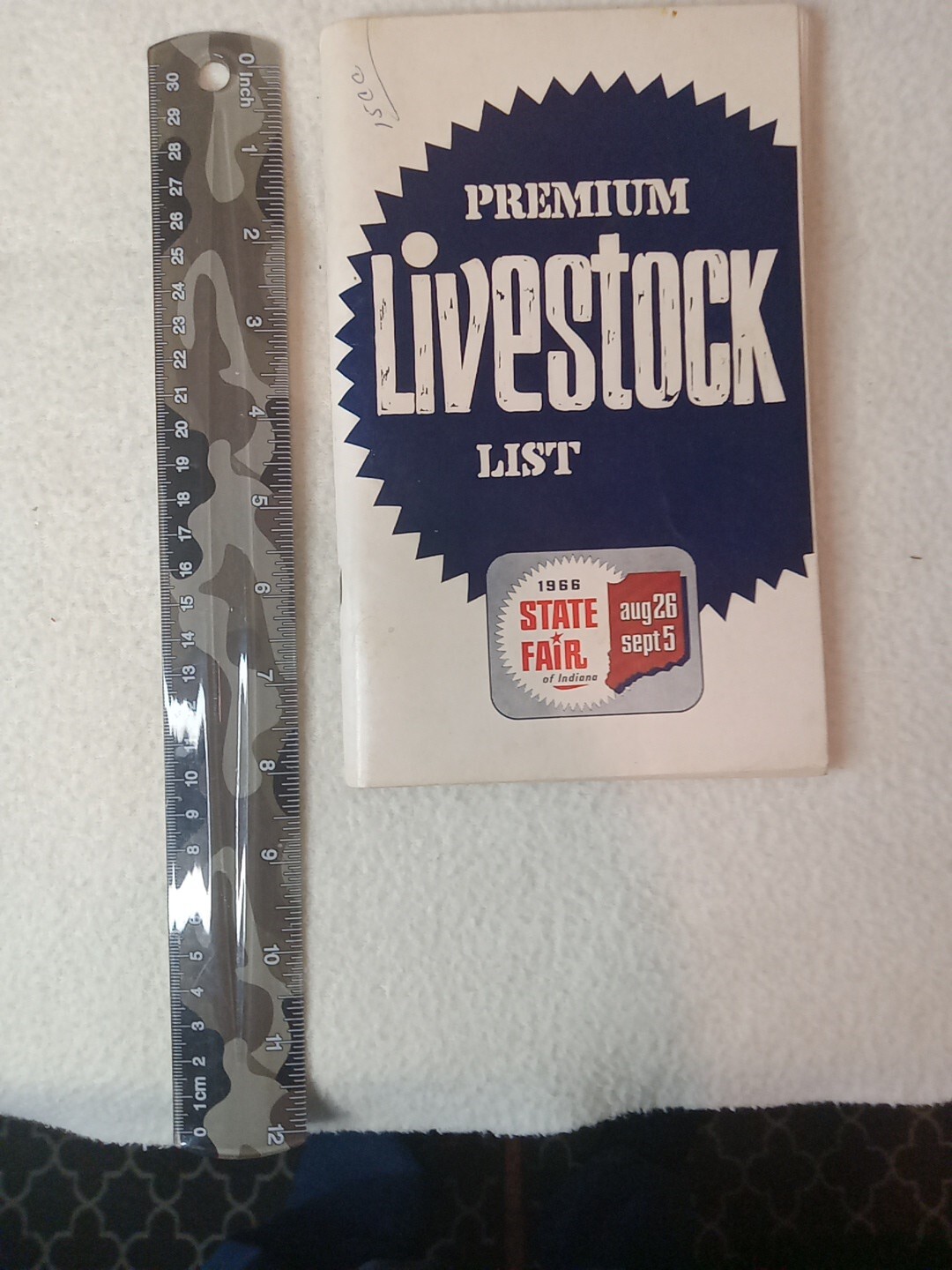 1$ less each day SALE 1966 Indiana State Fair, Premium Livestock List book
