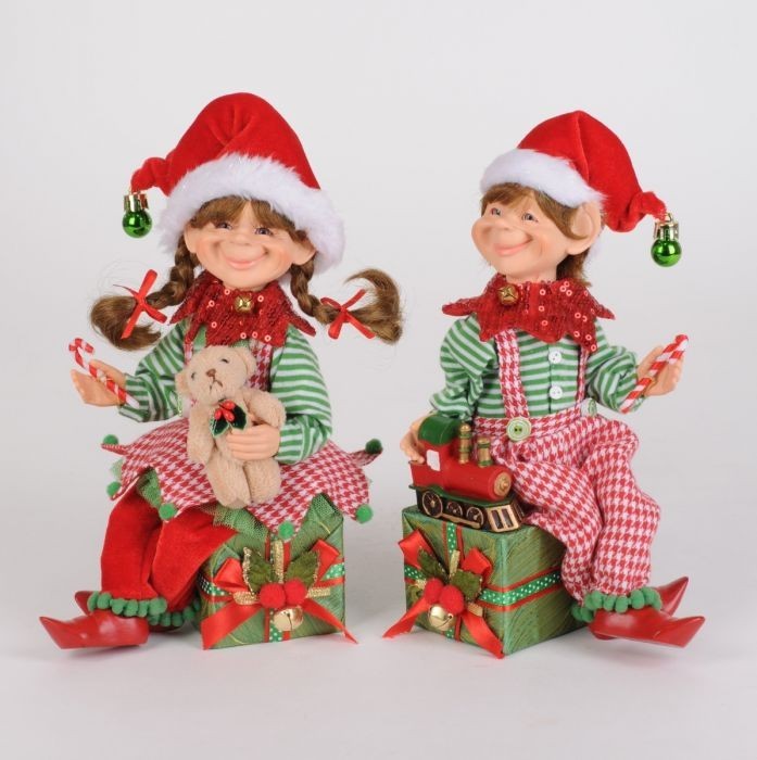 Karen Didion Originals Christmas Presents Elf Set CC09-28 Karen Didion Originals Christmas Presents Elf Set CC09-28