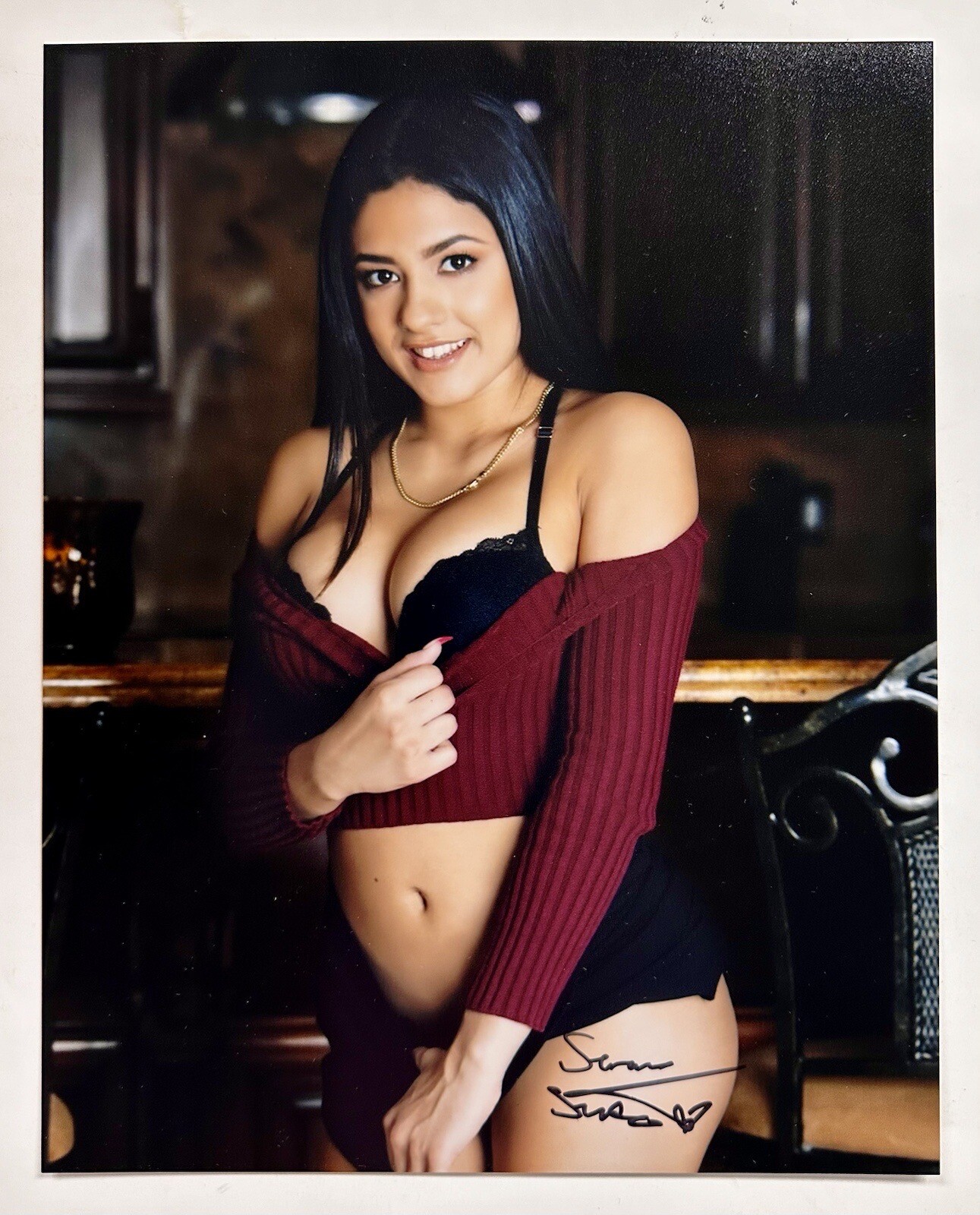 Serena Santos Busty Latina Adult Film Star Signed 8X10 Photo Model Dancer AVN Serena Santos Busty Latina Adult Film Star Signed 8X10 Photo Model Dancer AVN