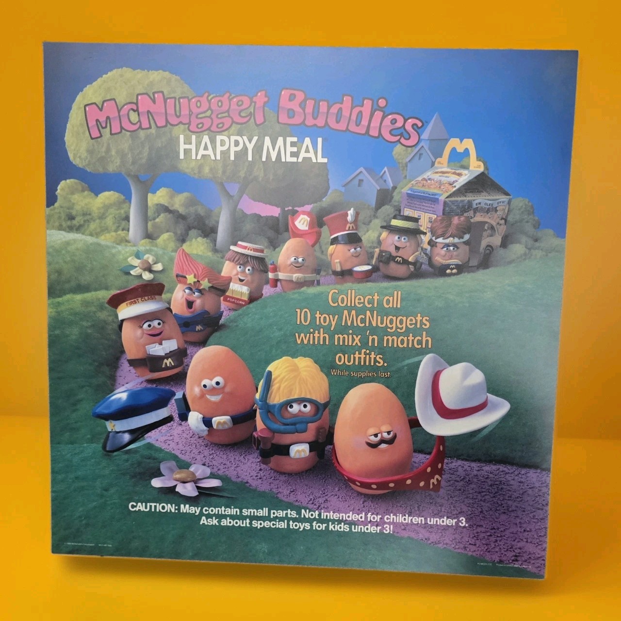 1988 McDonald\'s McNugget Buddies Happy Meal Translite sign 21.75\ 1988 McDonald\'s McNugget Buddies Happy Meal Translite sign 21.75\