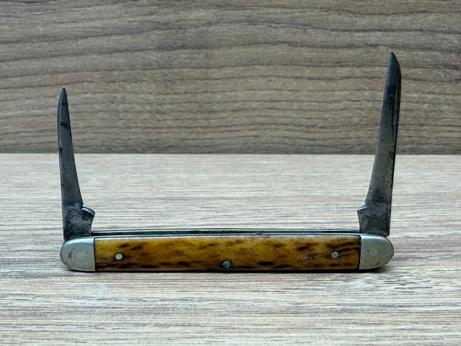 Vintage 1940\'s Keen Kutter K723S 2-Blade Pocket Knife Bone Handles