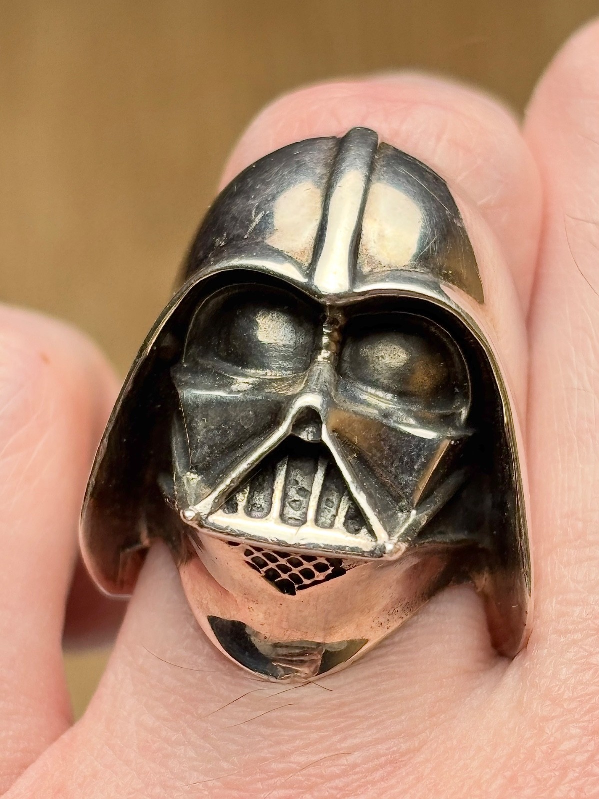 Vintage 1997 Star Wars JAP Kobo Darth Vader Sterling Silver 925 Ring Size 59 (EU