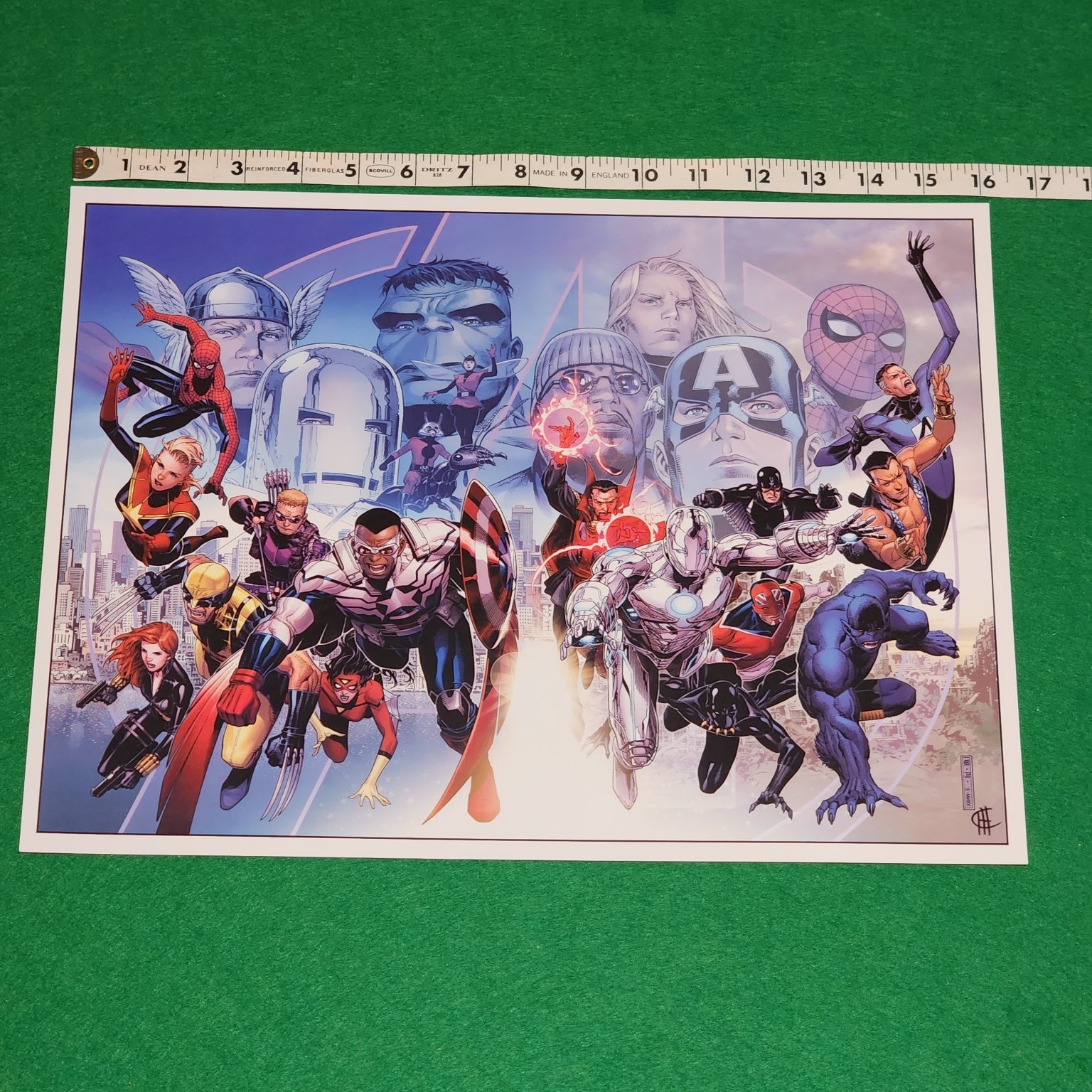 Jim Cheung Signed Secret Wars Avengers X-Men Marvel Art Print 2015 Comic 16x12 Jim Cheung Signed Secret Wars Avengers X-Men Marvel Art Print 2015 Comic 16x12