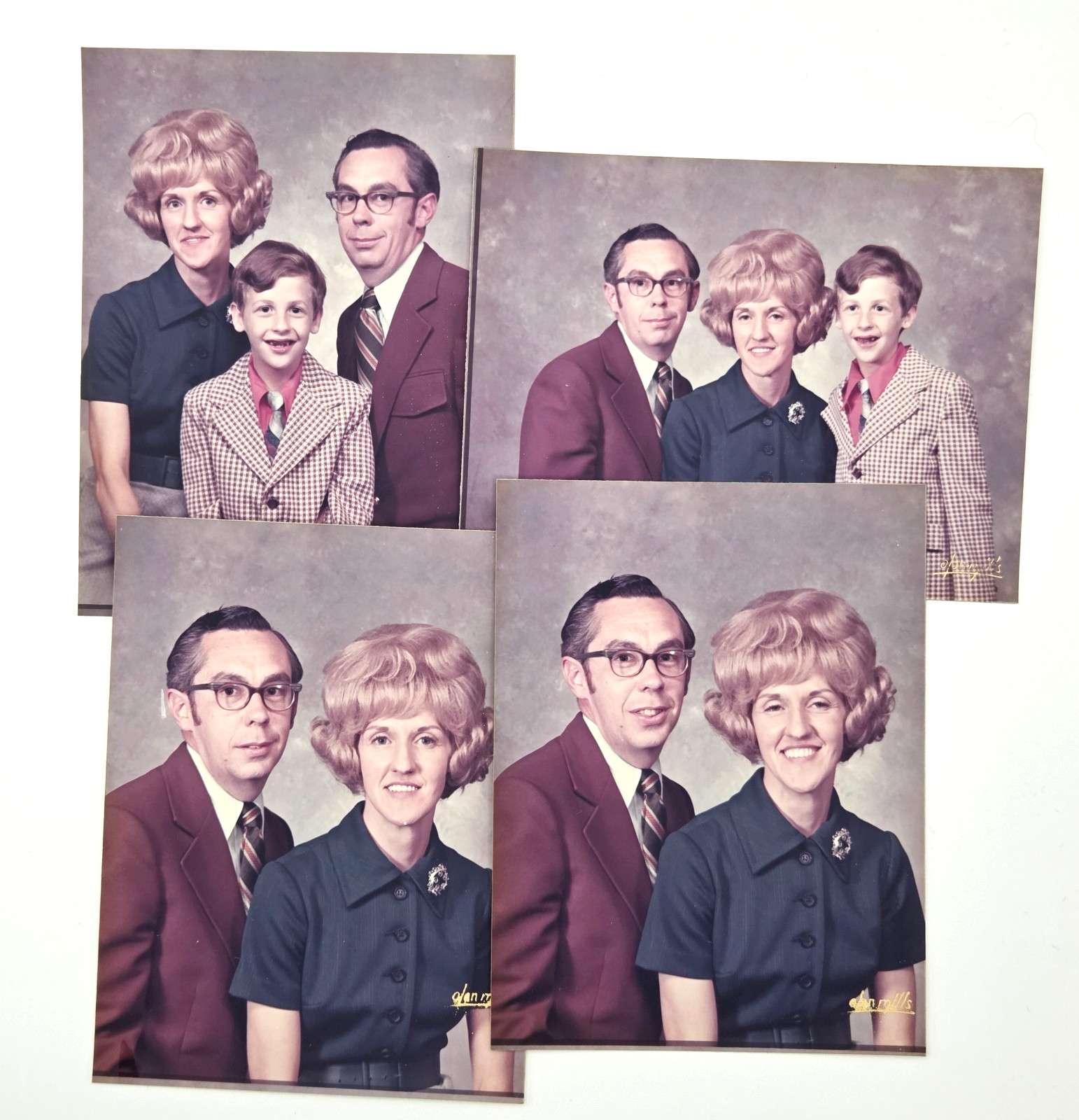 So 70s Classic Vintage Family Portraits Lot (4)