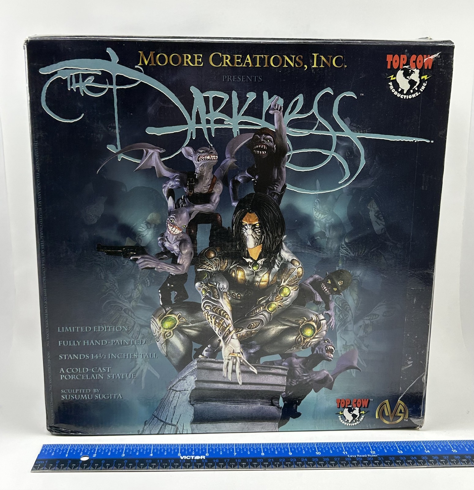 Moore Creations Top Cow The Darkness Cold-Cast Porcelain Statue #1091/3000 READ Moore Creations Top Cow The Darkness Cold-Cast Porcelain Statue #1091/3000 READ