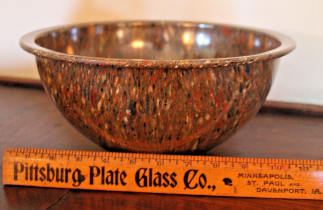 VINTAGE 11.5 INCH TEXAS WARE CONFETTI SPLATTER MIXING BOWL #125 MELAMINE MELMAC VINTAGE 11.5 INCH TEXAS WARE CONFETTI SPLATTER MIXING BOWL #125 MELAMINE MELMAC
