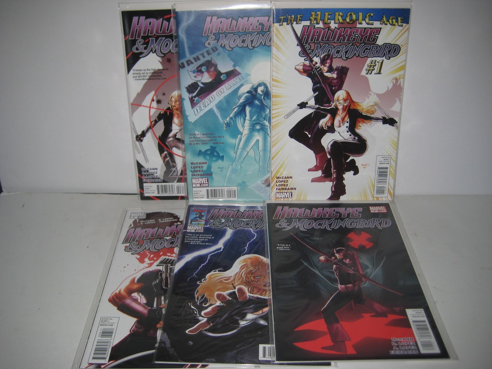 HAWKEYE AND MOCKINGBIRD (2010) 6 ISSUE COMPLETE SET #1-6 MARVEL COMICS HAWKEYE AND MOCKINGBIRD (2010) 6 ISSUE COMPLETE SET #1-6 MARVEL COMICS