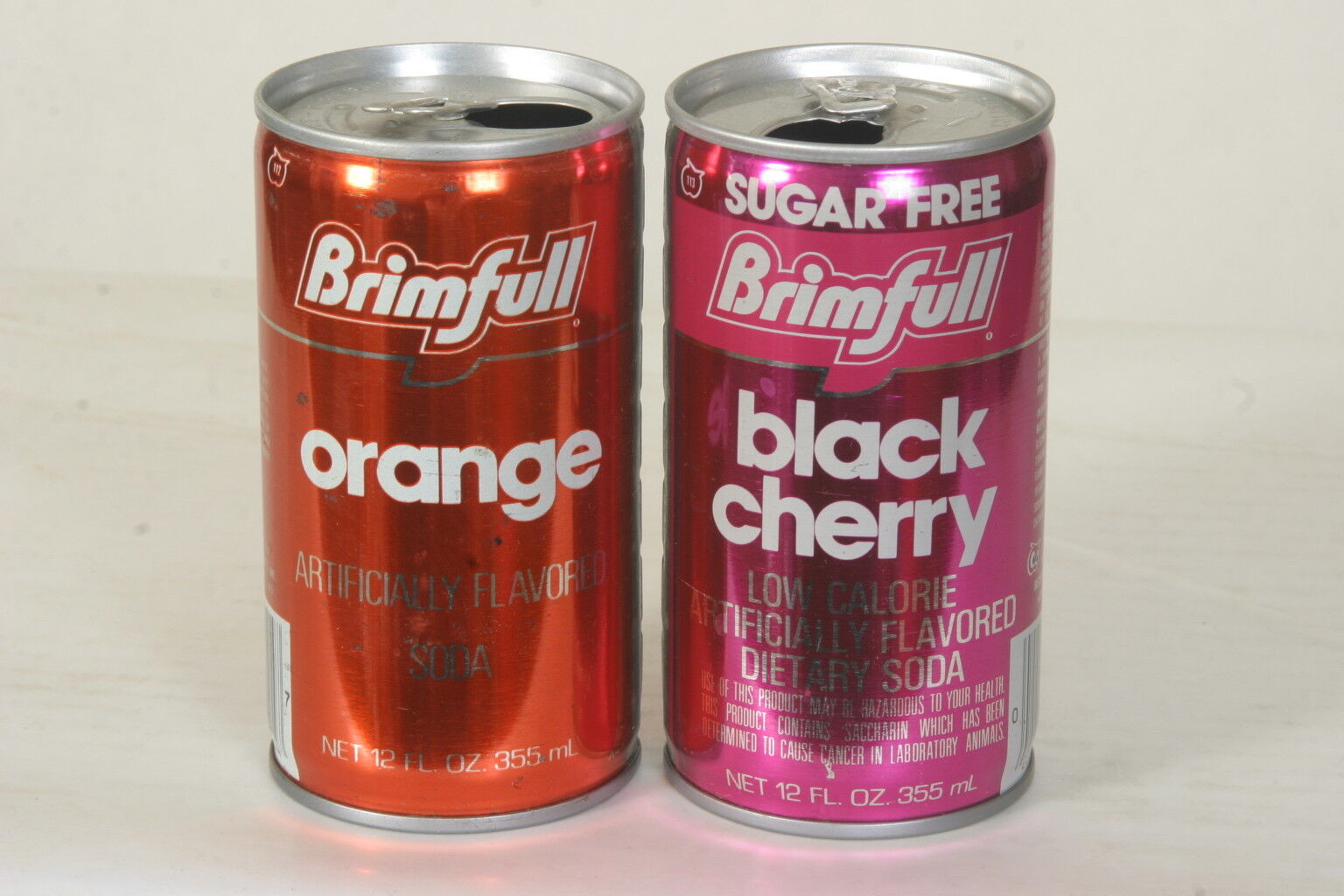 2 different Red Owl Brimfull Soda Cans - 12oz Sugar Free
