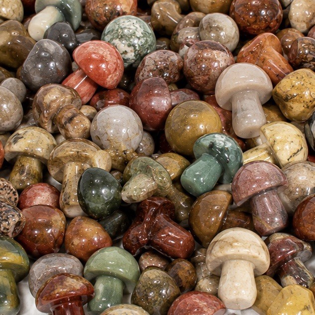 10 lb Mixed Crystal Mushrooms Wholesale Bulk Lot Polished Random Assortment