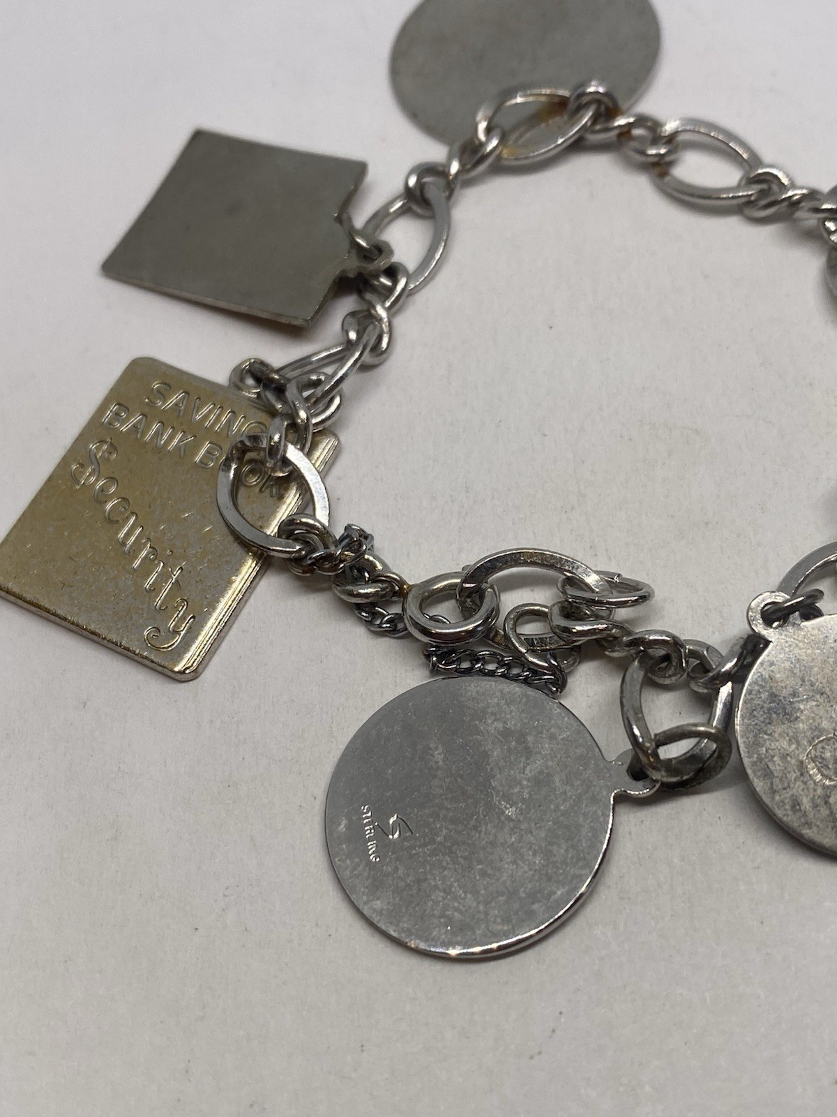 31g 925 STERLING SILVER MASSIVE CHARM BRACELET STATE HEART I LOVE YOU STAMPED 31g 925 STERLING SILVER MASSIVE CHARM BRACELET STATE HEART I LOVE YOU STAMPED