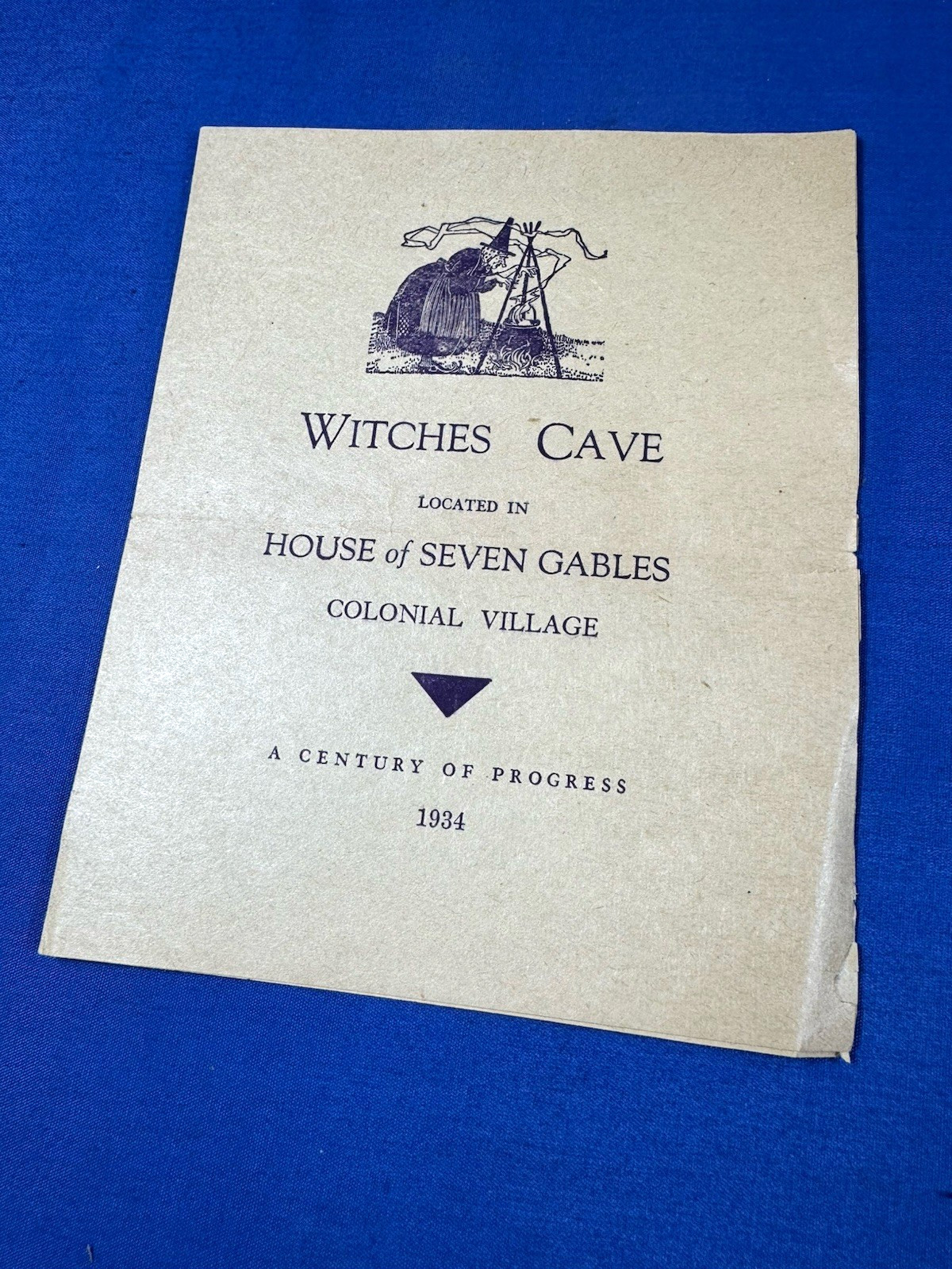 1934 Souvenir Pamphlet WITCHES CAVE, House of Seven Gables Replica, World\'s Fair 1934 Souvenir Pamphlet WITCHES CAVE, House of Seven Gables Replica, World\'s Fair