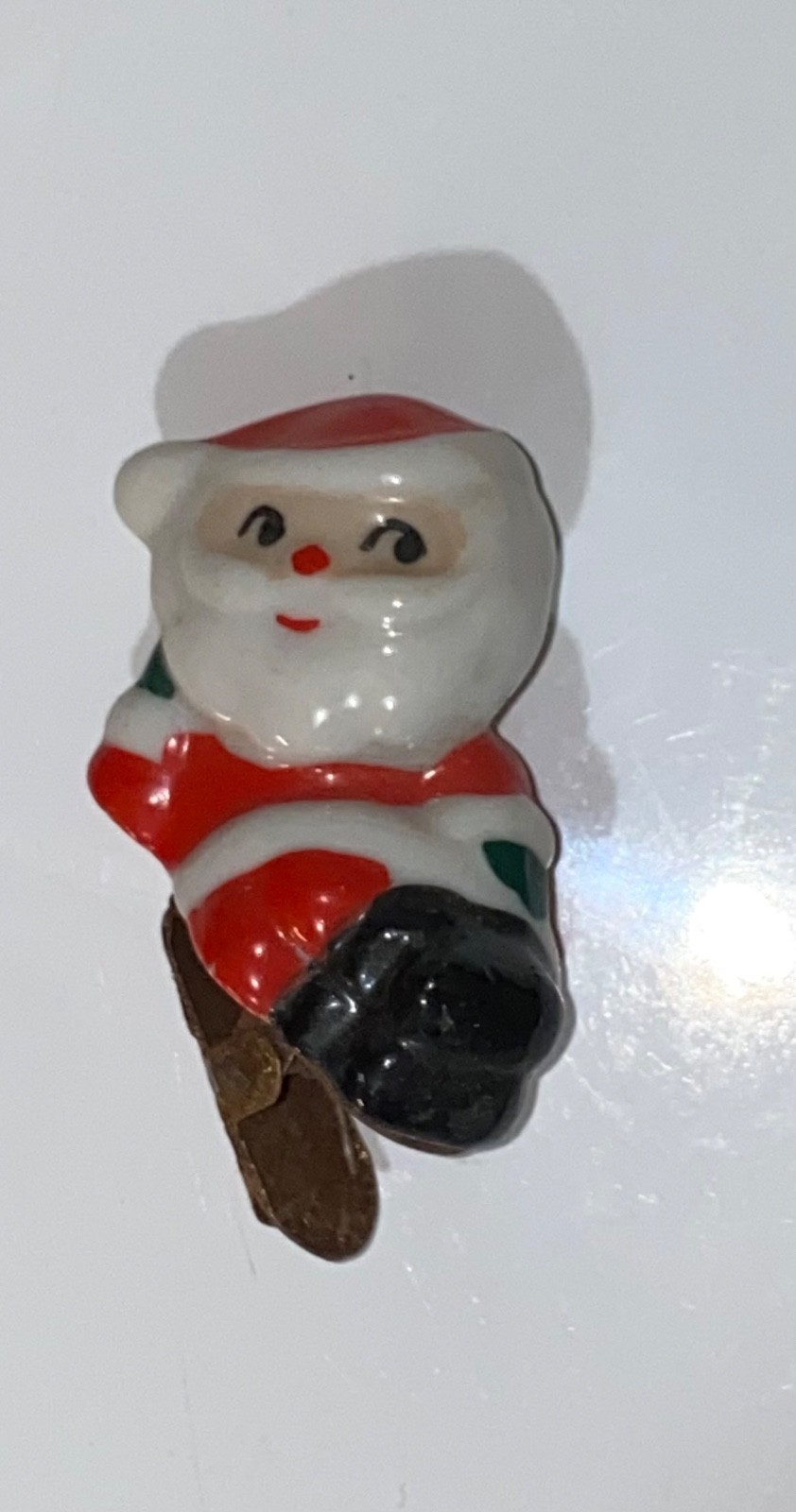 Vtg Holt Howard Santa Clip On Ornament Ceramic Japan Christmas Kitsch MCM AS IS Vtg Holt Howard Santa Clip On Ornament Ceramic Japan Christmas Kitsch MCM AS IS