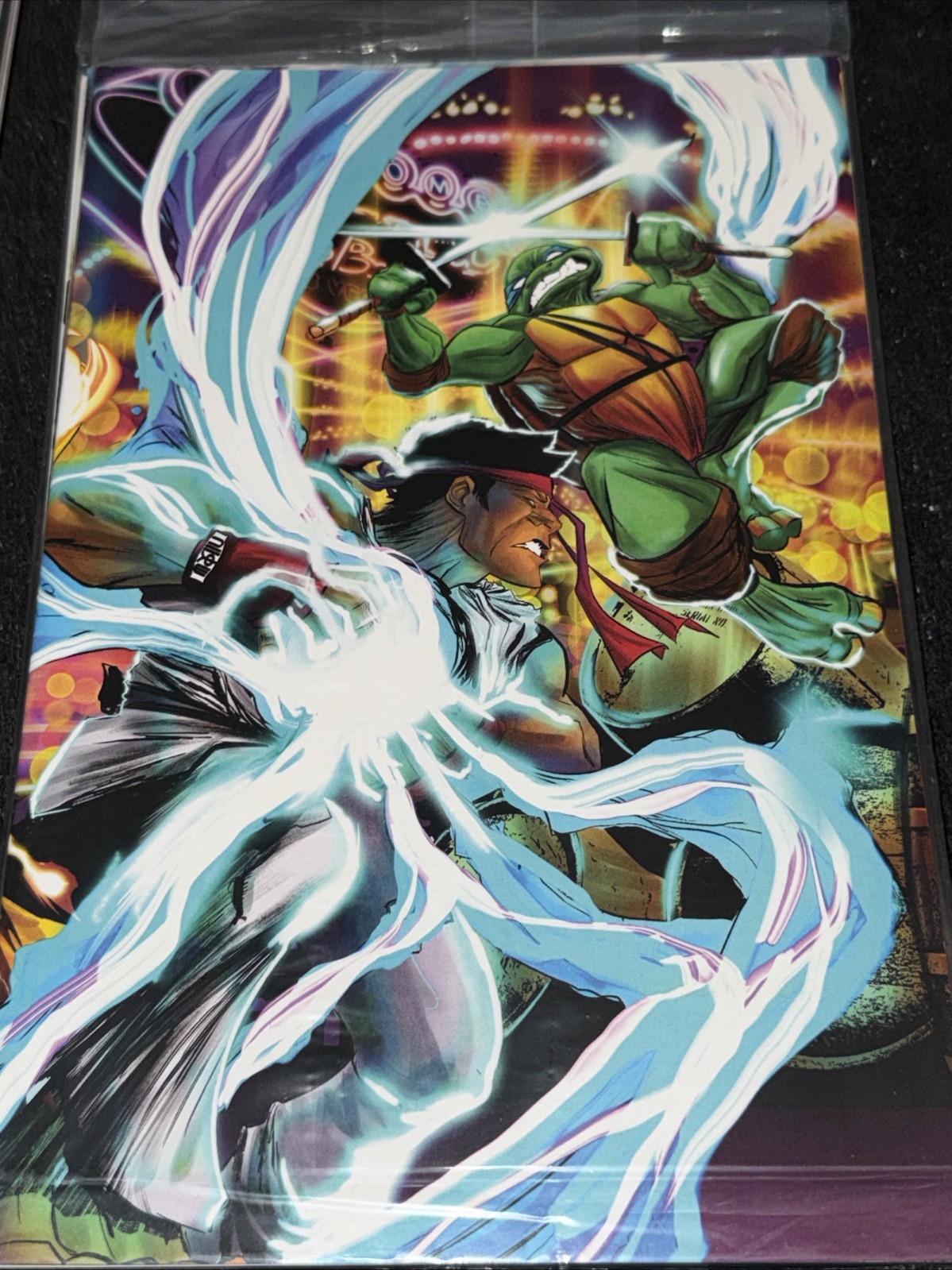 TEENAGE MUTANT NINJA TURTLES VS STREET FIGHTER # 4 VARIANT NM 3 POLLY-BAGGED