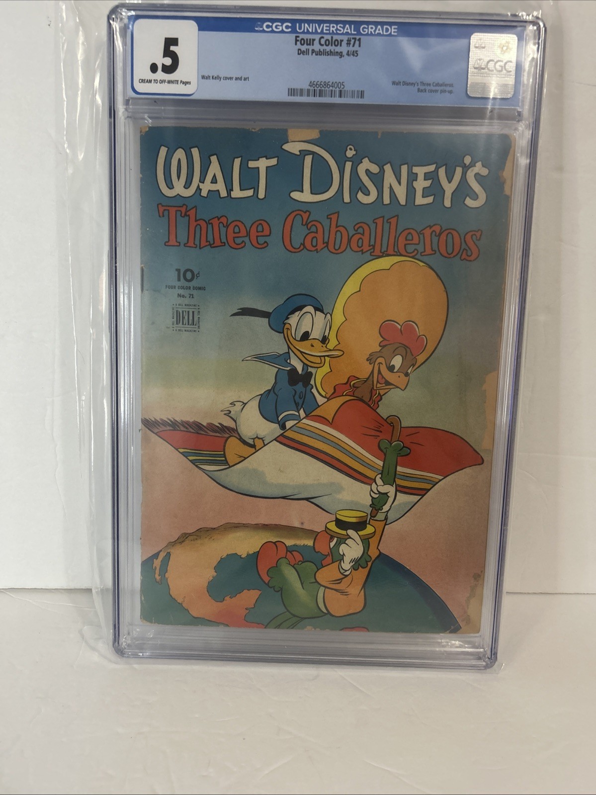 Walt Disney Three Caballeros Donald , No.71, Four Color Comic, Dell, 1944 Graded Walt Disney Three Caballeros Donald , No.71, Four Color Comic, Dell, 1944 Graded