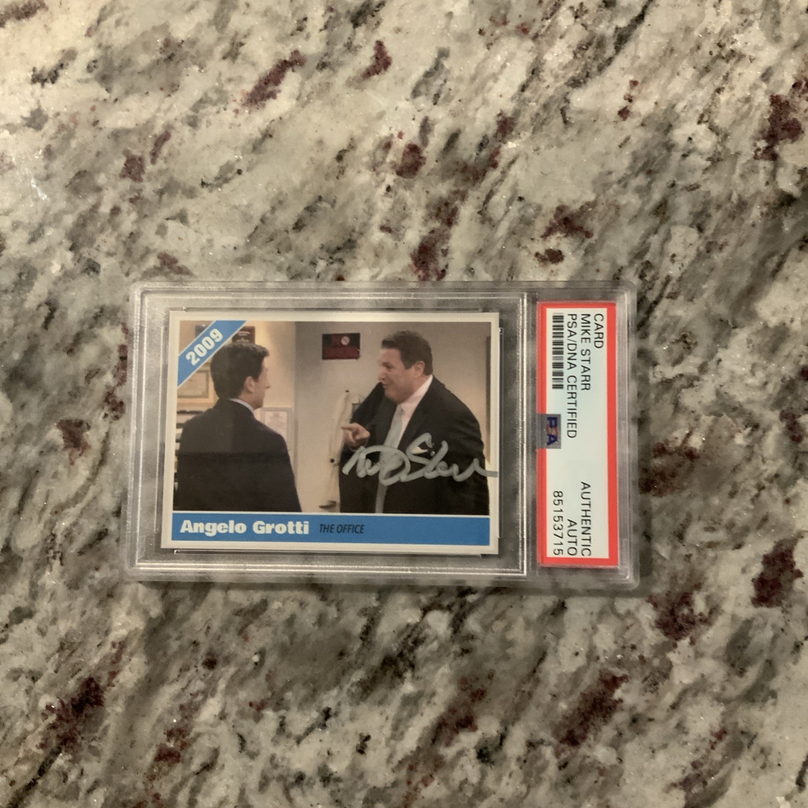 Mike Starr Signed The Office TV Show Angelo Grotti Steve Carell Trading Card PSA