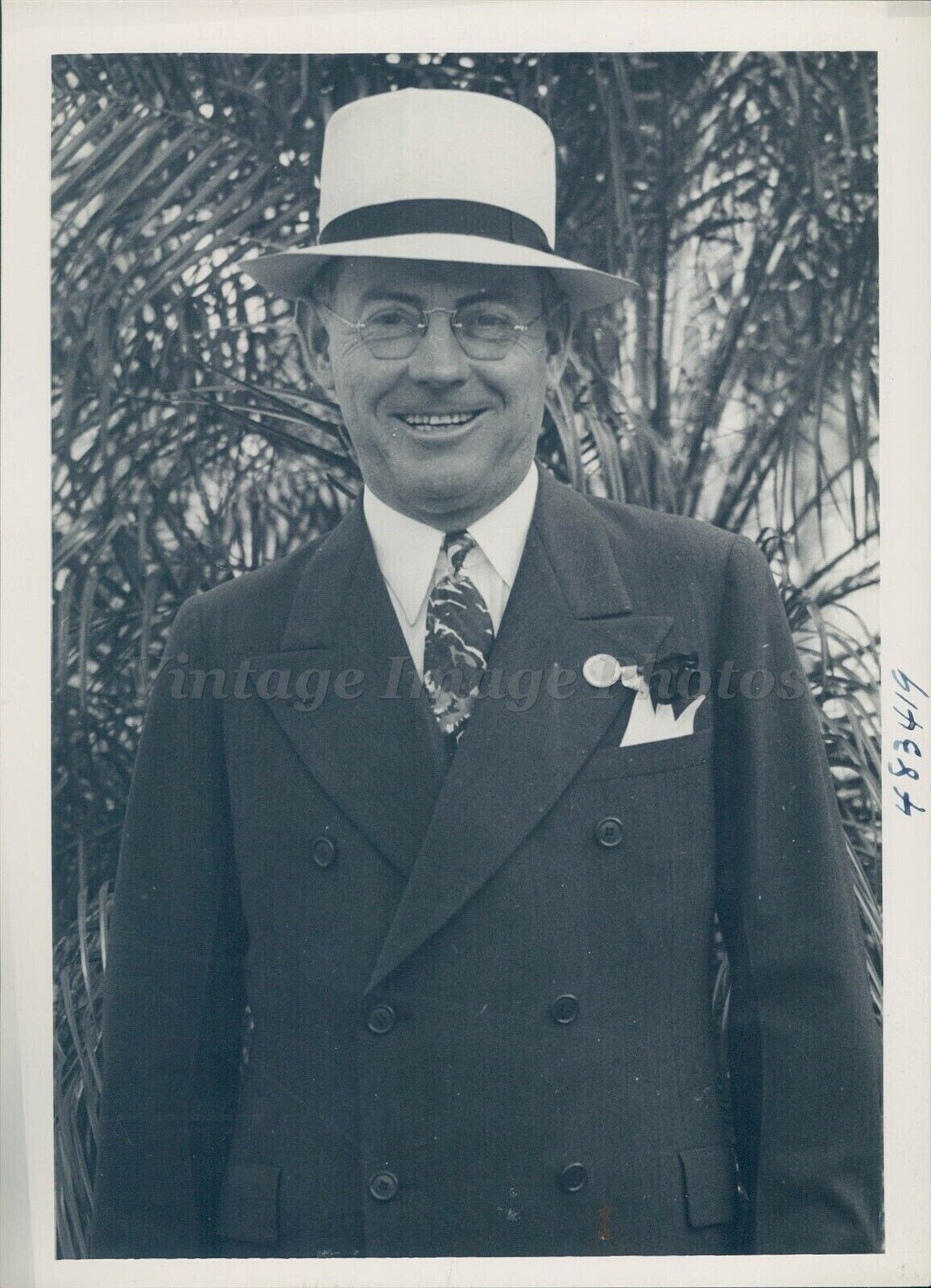1939 Press Douglas Geddes Superintendent Gates Miami Jockey Club Photo