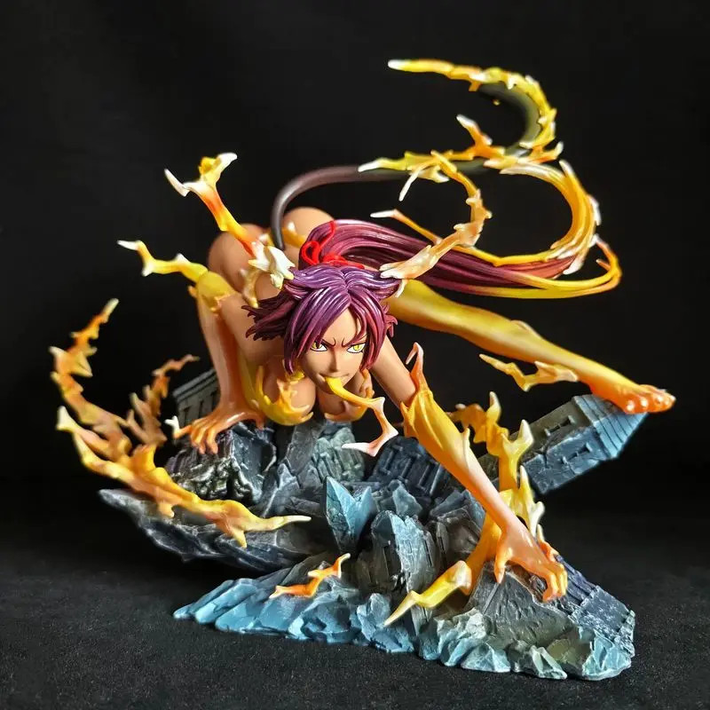 Bleach Yoruichi Shihoin Shunko Raijin Senkei 23cm PVC Figure Statue Model Bleach Yoruichi Shihoin Shunko Raijin Senkei 23cm PVC Figure Statue Model