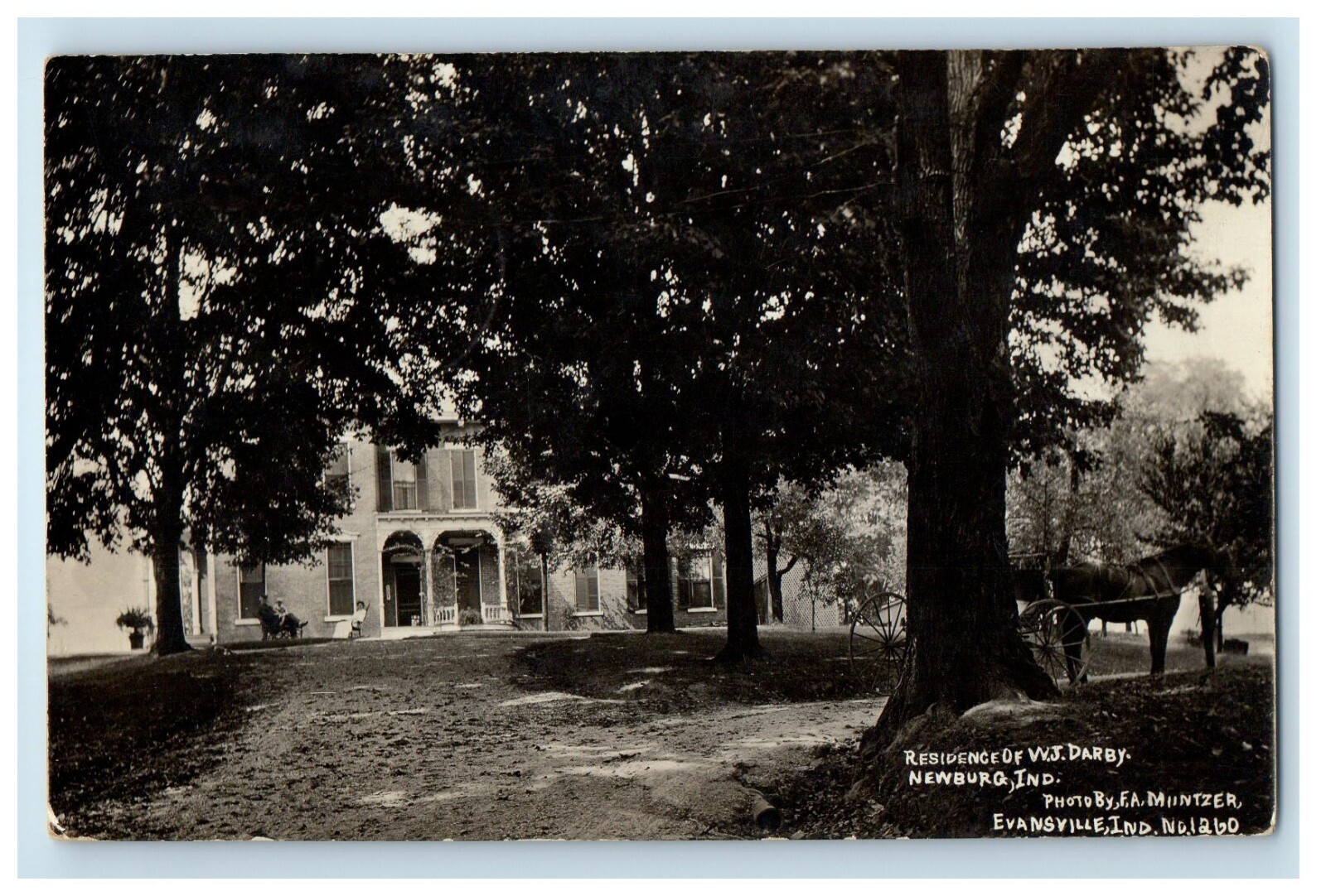 1910 Residence Of W.J. Darby Newburg Indiana IN RPPC Photo Antique Postcard 1910 Residence Of W.J. Darby Newburg Indiana IN RPPC Photo Antique Postcard