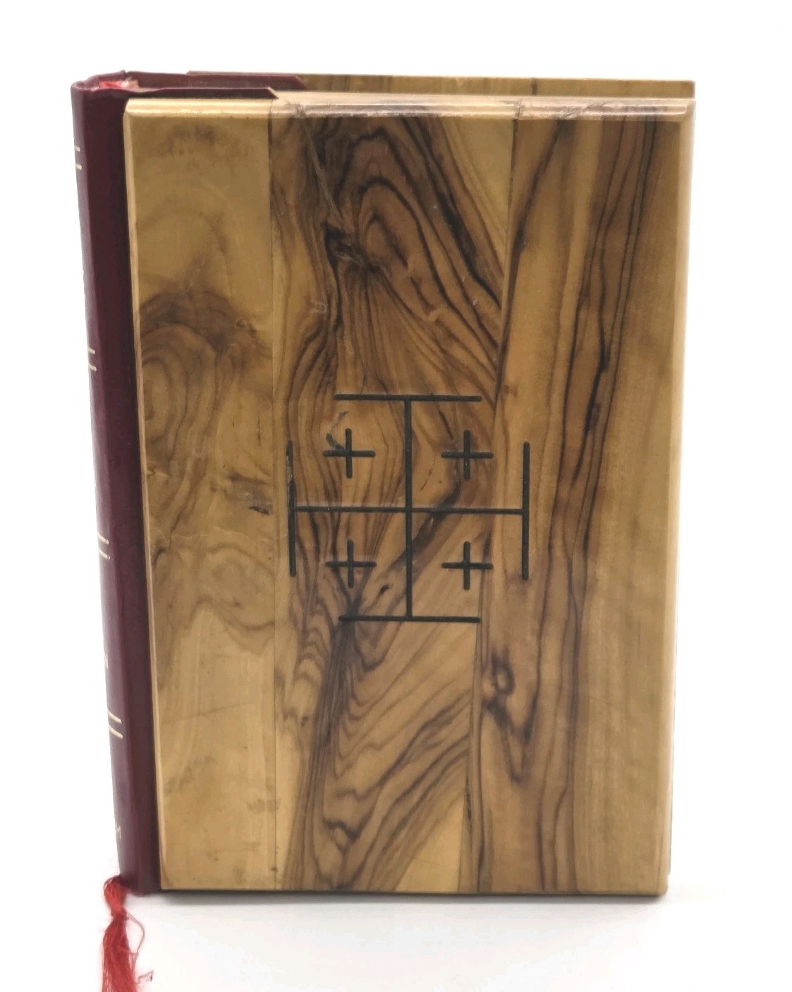 Holy Bible King James Version Olive Wood Cover Holy Land Red Letter Edition VTG Holy Bible King James Version Olive Wood Cover Holy Land Red Letter Edition VTG