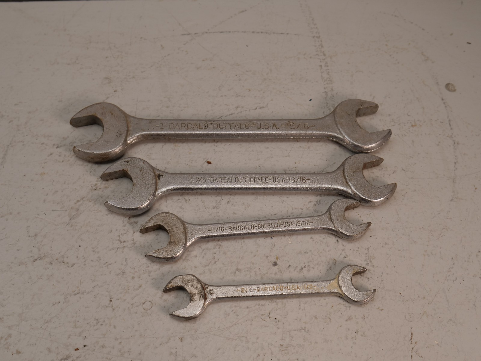 Barcalo Buffalo USA Barcaloy  Lot Of 4  SAE  Wrench Set Vintage