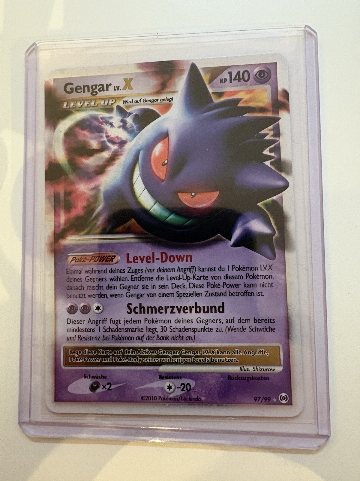 Gengar LV.X 97/99 Holo Platinum Arceus Pokemon Card German NM Vintage Rare 2010