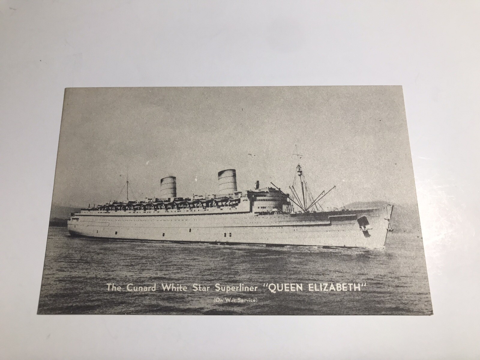 Vintage 1909 The Cunard White Star Superliner Queen Elizabeth Postcard