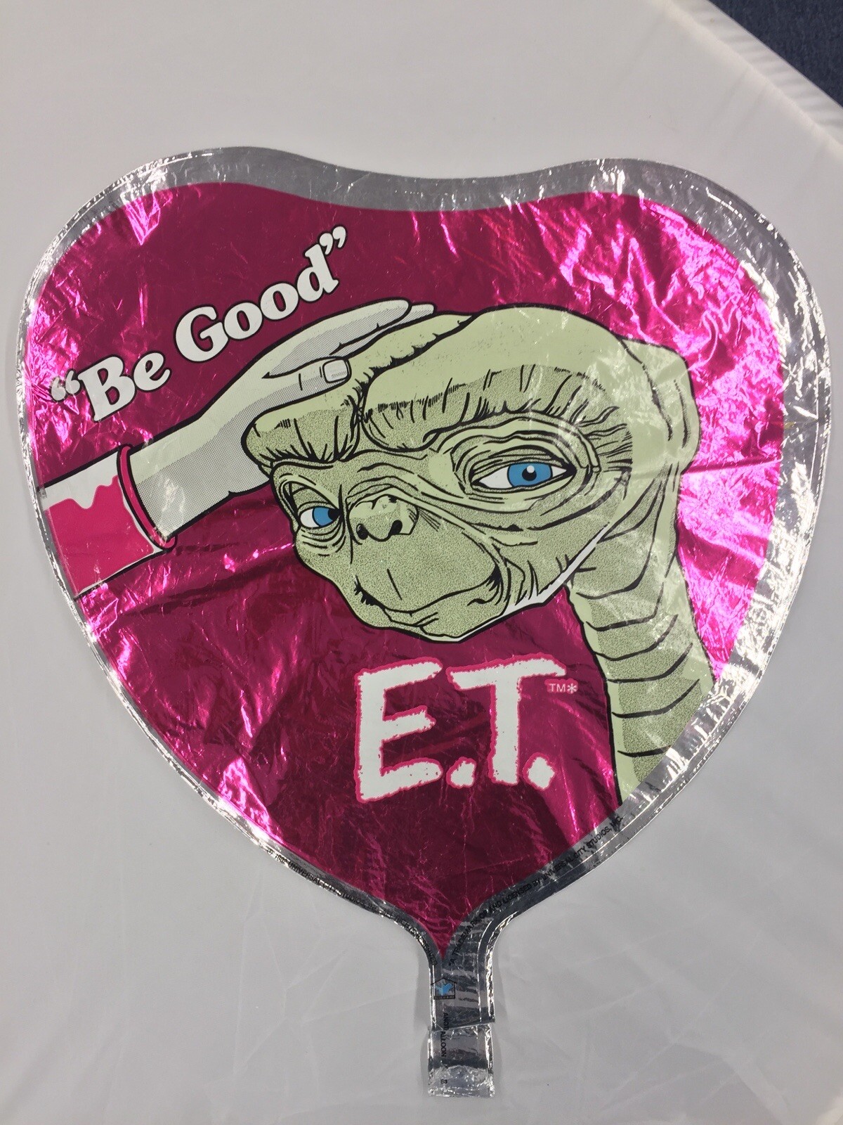 Valentine 1980-1980 Vintage E.T. Extra Terrestrial Mylar Balloon Valentines Love