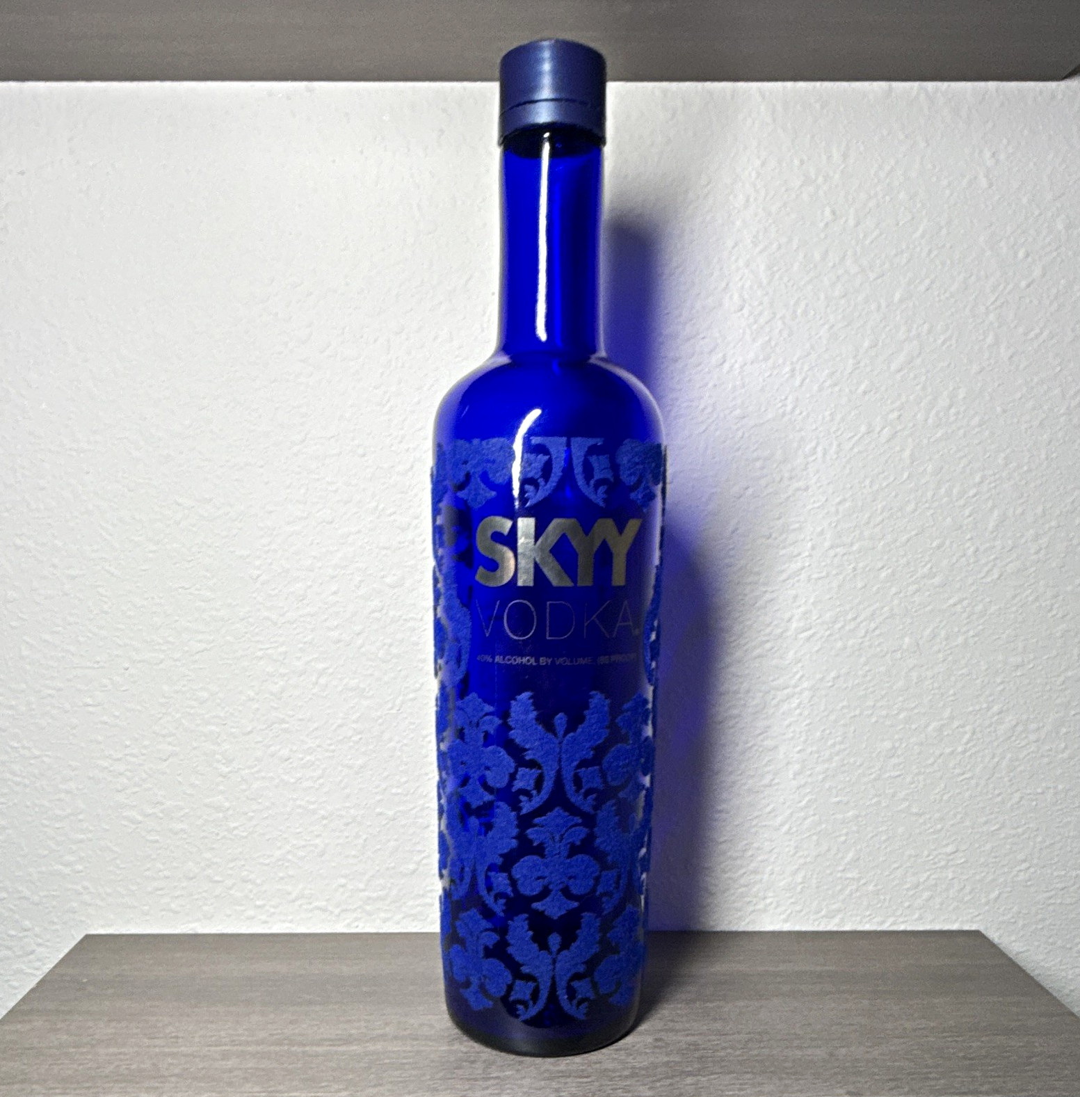 SKYY Vodka Special Edition Blue Glass Bottle 750 ml