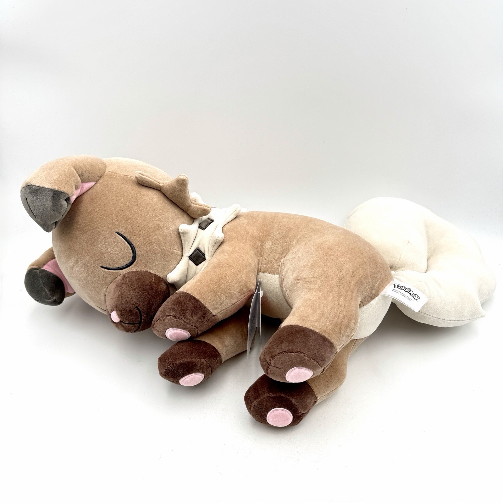 Pokemon Jazwares Sleeping Rockruff Plush Doll - 18 inch NEW w/Tags