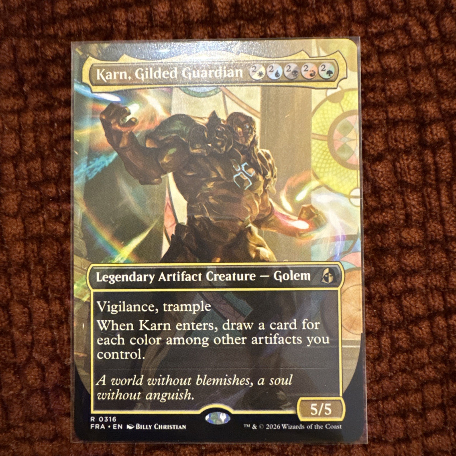 Karn, Gilded Guardian *** Borderless *** - MTG FRA Reality Fracture - NM/MINT