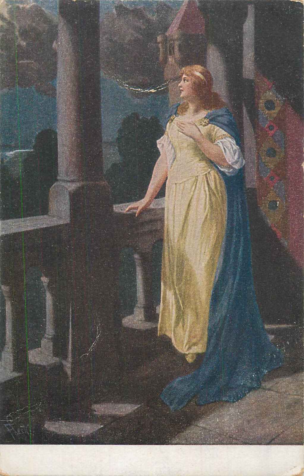 Fine art postcard - Lohengrin - F. Leeke