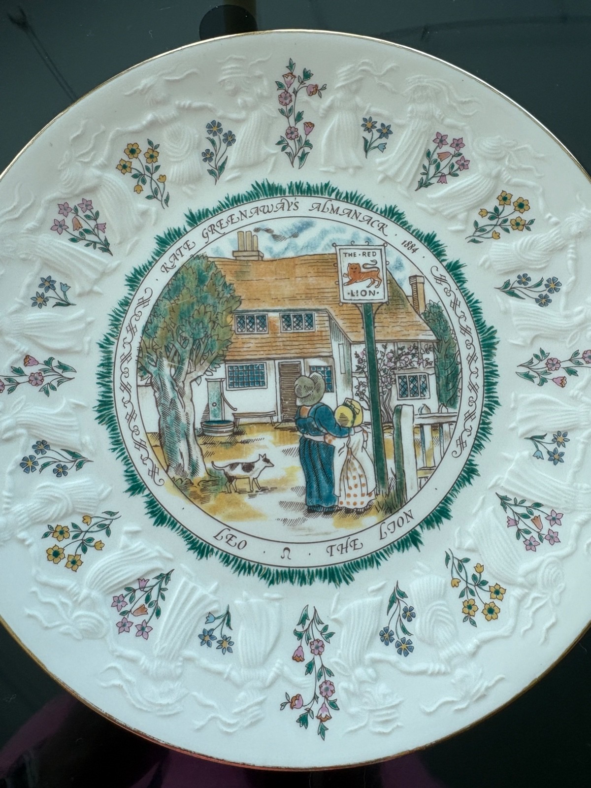 Vtg Royal Doulton Leo The Lion July Plate Kate Greenaways 1884