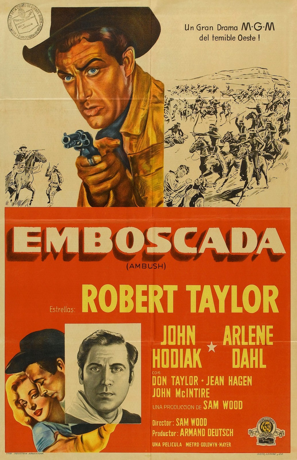 Ambush 1950 Vintage Movie Poster Print Wall Art Home Decor Film