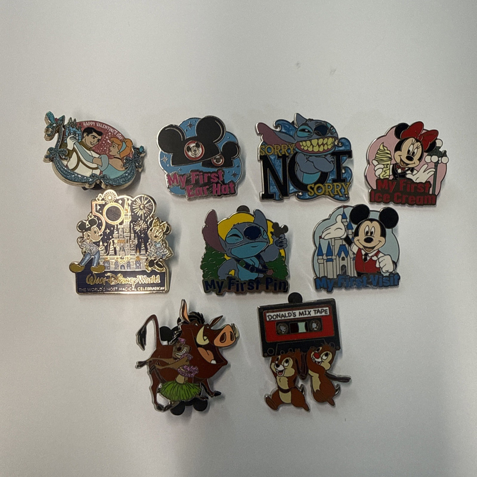 Disney authentic trading pins Lot of 9 My First Walt Disney World Stitch Mickey