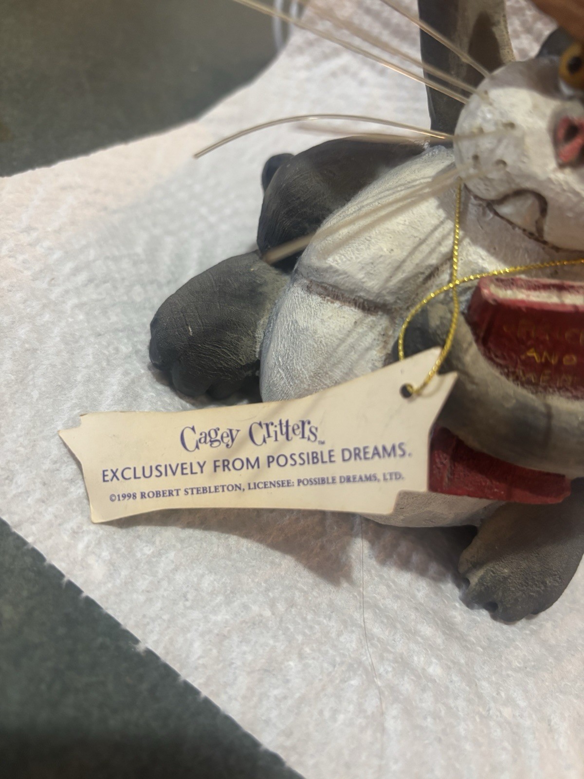 Vintage 99 Cagey Critters cat figure 