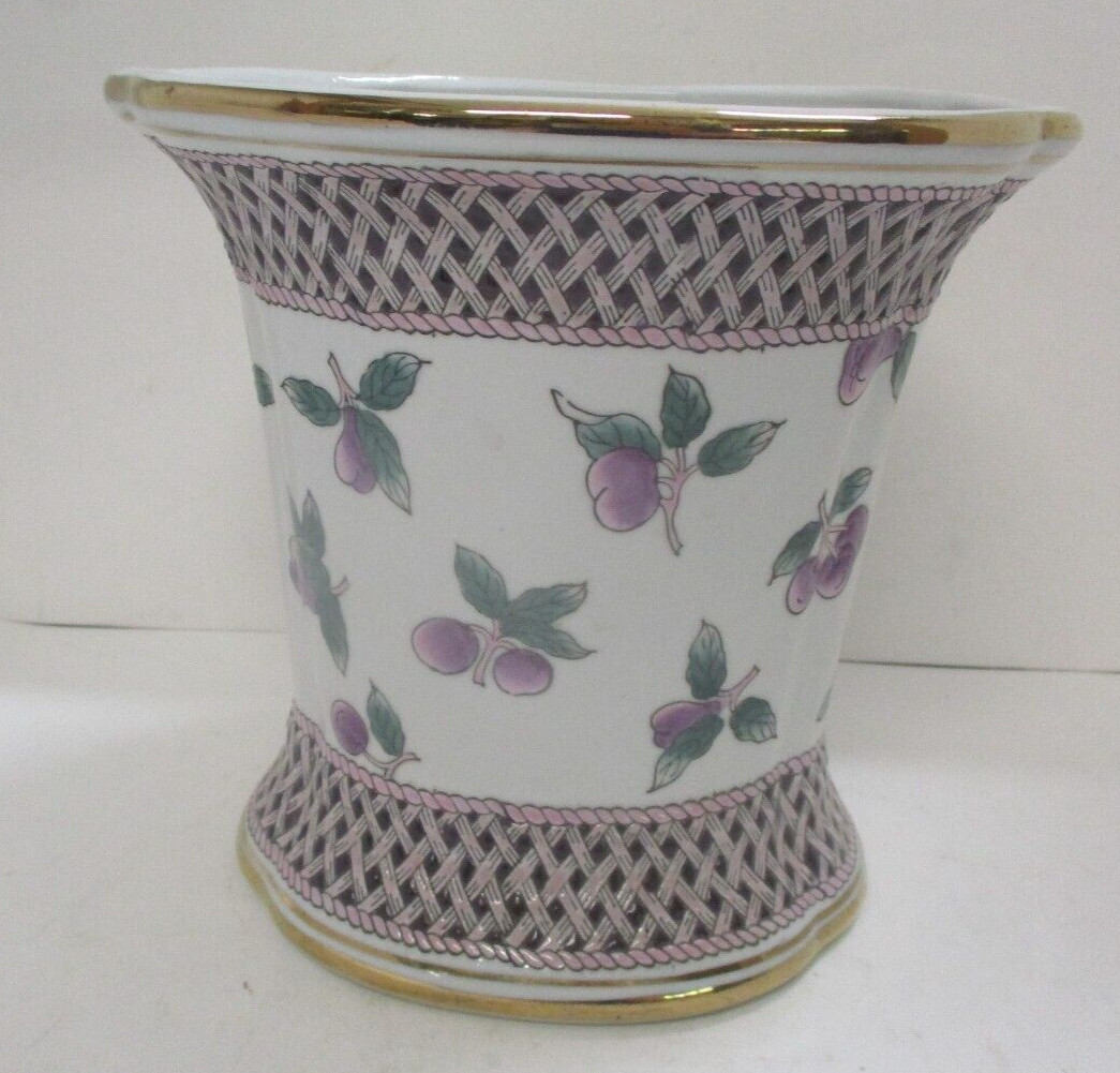 Pretty Modern Porcelain Vase Decorated with Plums?