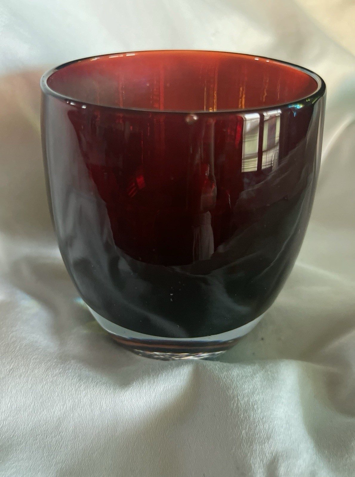 Glassybaby Grateful Red Votive Candle Holder Pre-Triskelion Hand Blown Art Glass Glassybaby Grateful Red Votive Candle Holder Pre-Triskelion Hand Blown Art Glass
