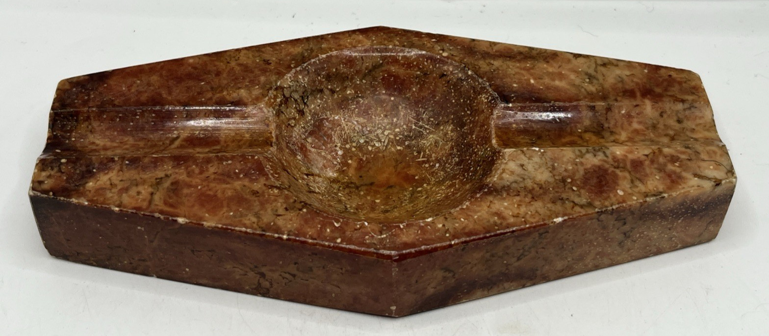 Vintage Noymer Alabaster Cigar Ashtray Made In Italy