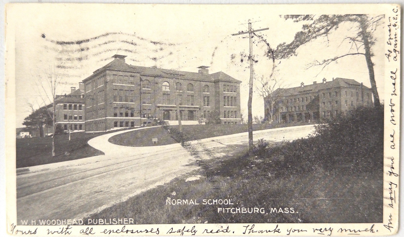 Fitchburg, MA - Massachusetts Vintage Normal School Postcard, Posted 1906 Fitchburg, MA - Massachusetts Vintage Normal School Postcard, Posted 1906