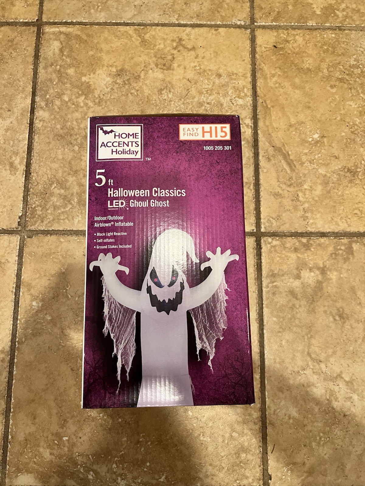 GEMMY Home Accents 5ft LED Ghoul Ghost Inflatable Halloween Decoration GEMMY Home Accents 5ft LED Ghoul Ghost Inflatable Halloween Decoration