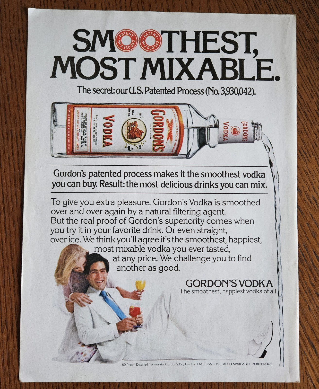 1979 GORDONS VODKA  Original 8\