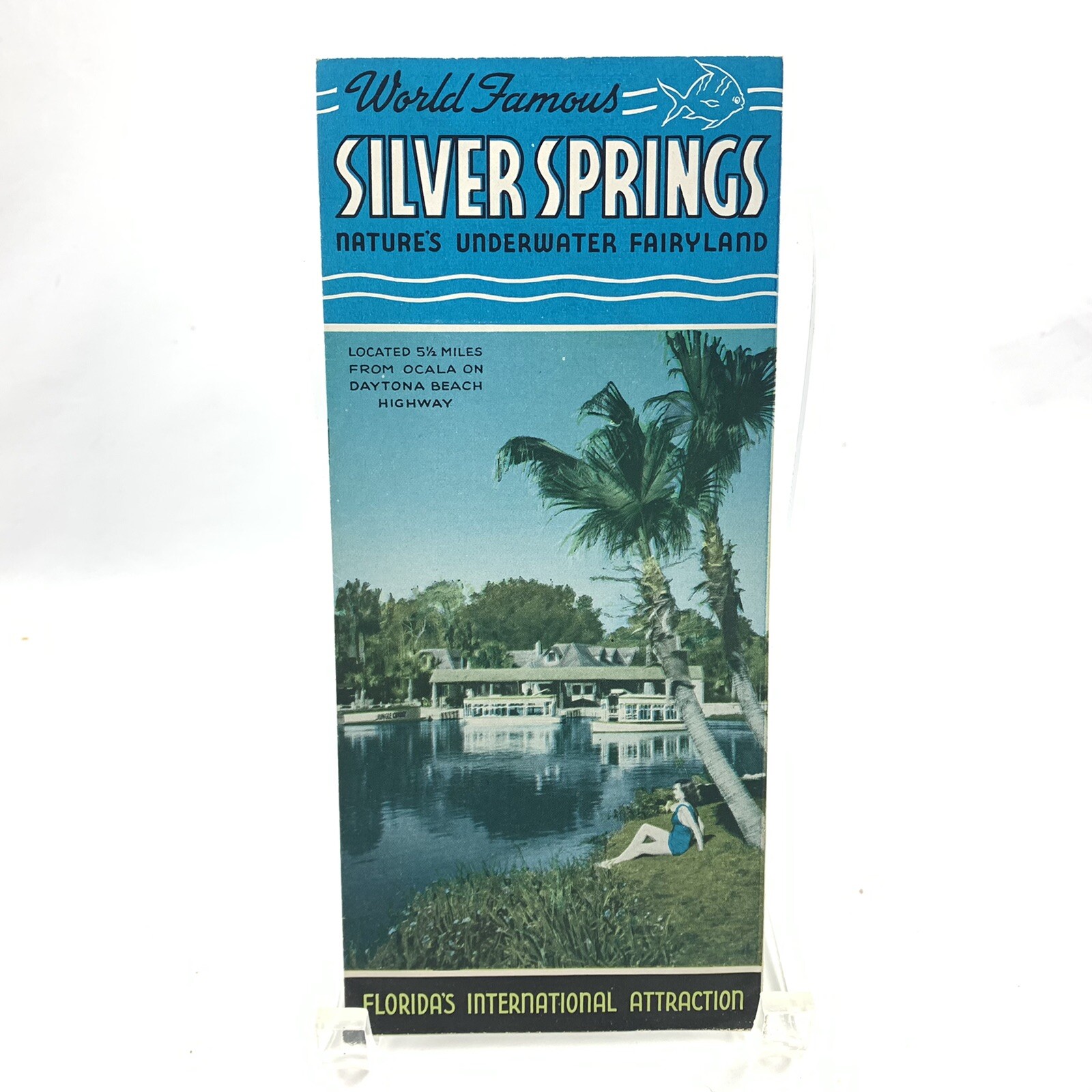 Vintage Silver Springs Florida Nature Underwater Fairyland Travel Brochure 1940s