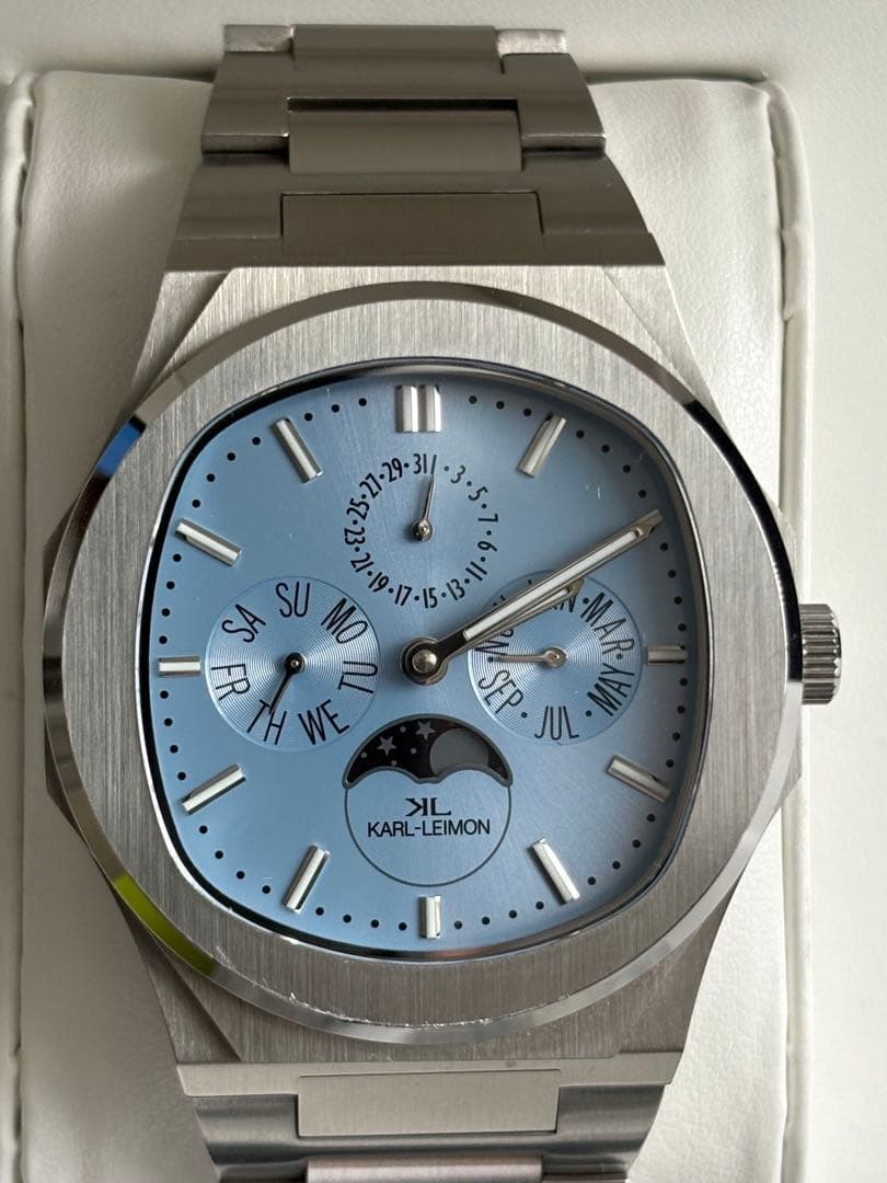 Karl-Leimon Majesty M1IB01 Quartz 16mm Ice Blue Dial Good Condition Karl-Leimon Majesty M1IB01 Quartz 16mm Ice Blue Dial Good Condition