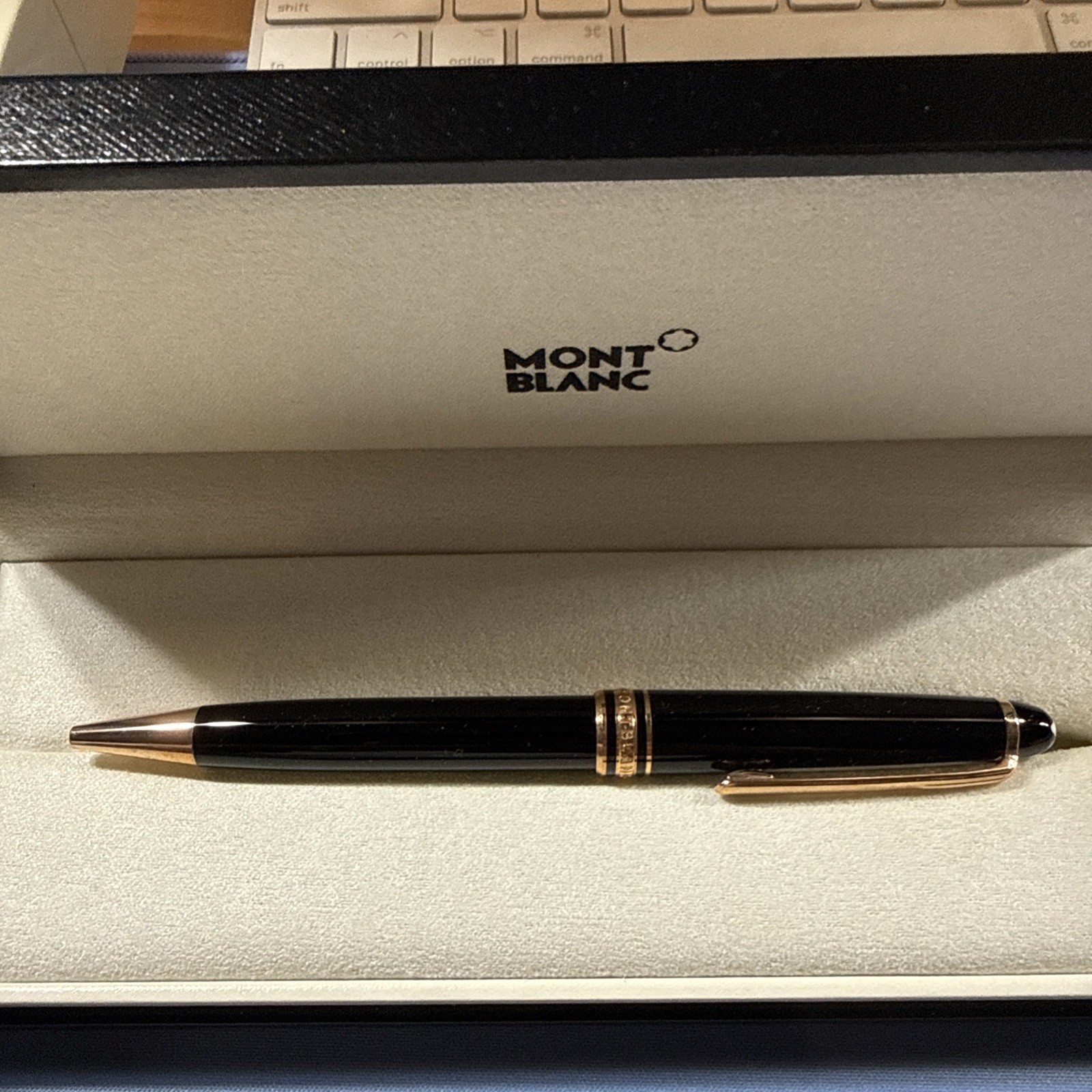 Montblanc Meisterstück 164 Rose Gold Ballpoint Pen – New – Full Set