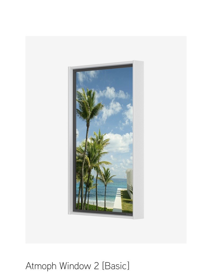 Atmoph Window 2 Basic White Color Frame Smart Display 1080p 27in